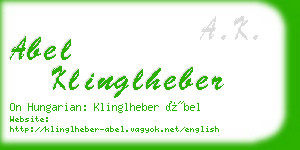 abel klinglheber business card